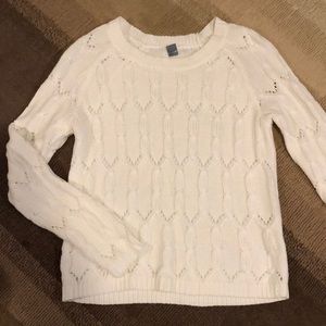 EUC Old Navy White Knit Sweater size SP